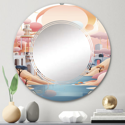 Pendry - Miroir mural rond moderne