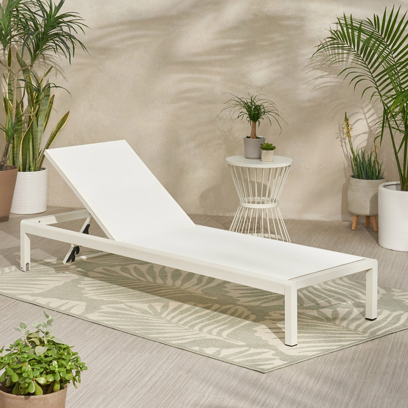 Aluminum Frame CHAISE LOUNGE, 1, White