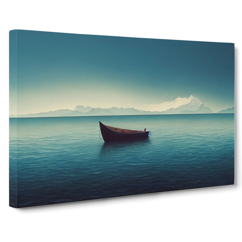 Lone Boat Vol.4 - Wrapped Canvas, 35cm H x 50cm W x 3cm D