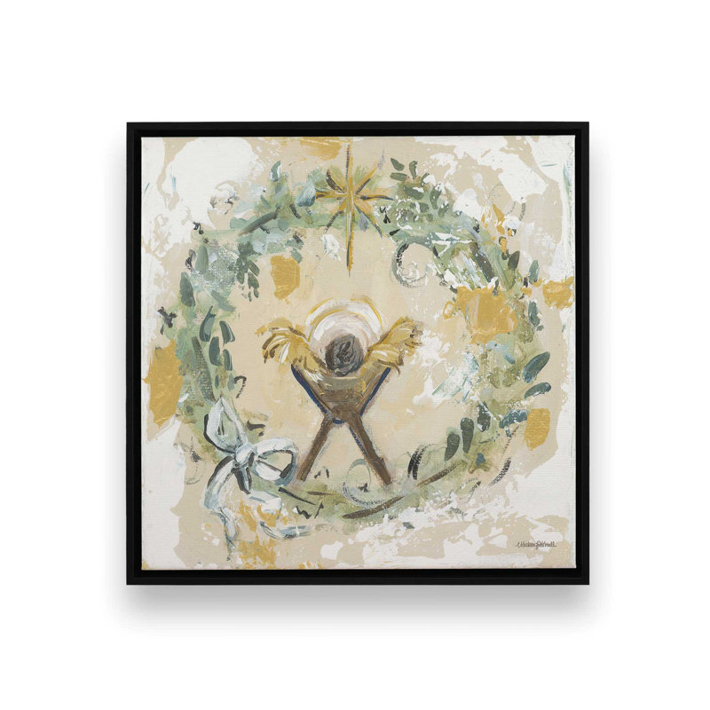 «My Savior, My Son I» par Mackenzie Kissell, reproduction d'art, Toile avec cadre, Noir, L 12 po x H 12 po