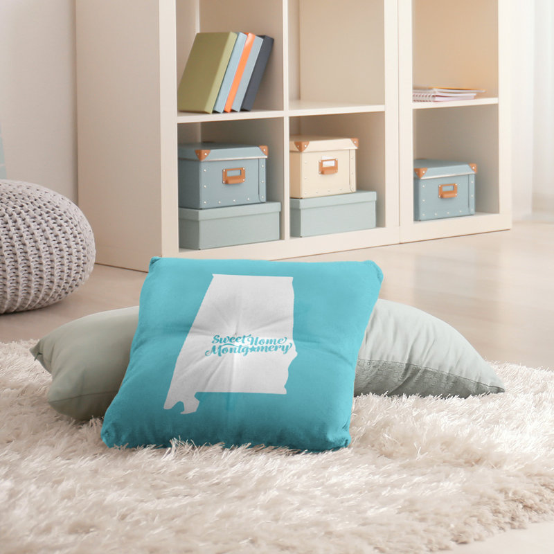 Housse de coussin et insert, Bleu sarcelle, H 28 po x l 28 po, Montgomery