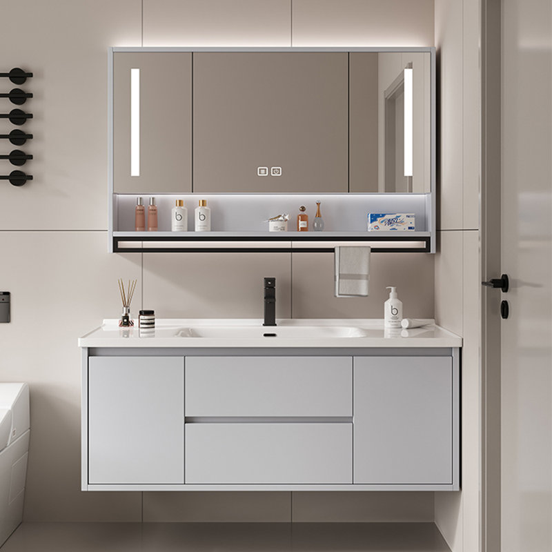 Bathroom cabinet stylish minimalist style, Grayish Blue