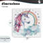 Toile de licorne étoilée arc-en-ciel, design par Creative Studio-124725966