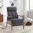 Modern Minimalist Upholstered Leisure Recliner with Adjustable Backrest and Footrest-1257523784