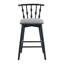 Tabouret de bar d'intérieur en bois avec revêtement beige (ensembles de 2 pièces)-1524411046