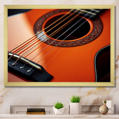 Magnifique guitare orange photographie I - musique, impressions murales