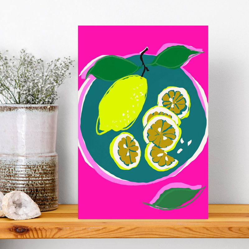 Art mural NeonlemonstillLife, H 18 po x l 12 po