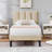 Auxter Upholstered Platform Bed Frame with Vertical Channel Tufted Adjustable Headboard, Velvet Fabric Mattress Foundation with Strong Wooden Slats, Heavy Duty, No Box Spring Needed, Noise-Free-1848883884-1877220124