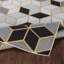 Black Modern Rug, Geometric Easy to Clean Rug For Living Room, Dining Room, Bedroom, Kitchen-1558399335