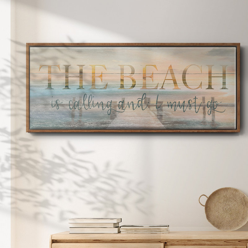 The Beach is- Framed Canvas
