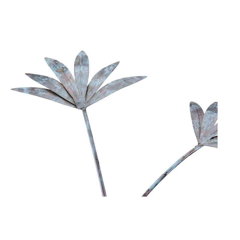 25.75" Leaf Sculpture, Blue Patina