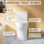 Toilette allongée à une pièce 19 po ADA