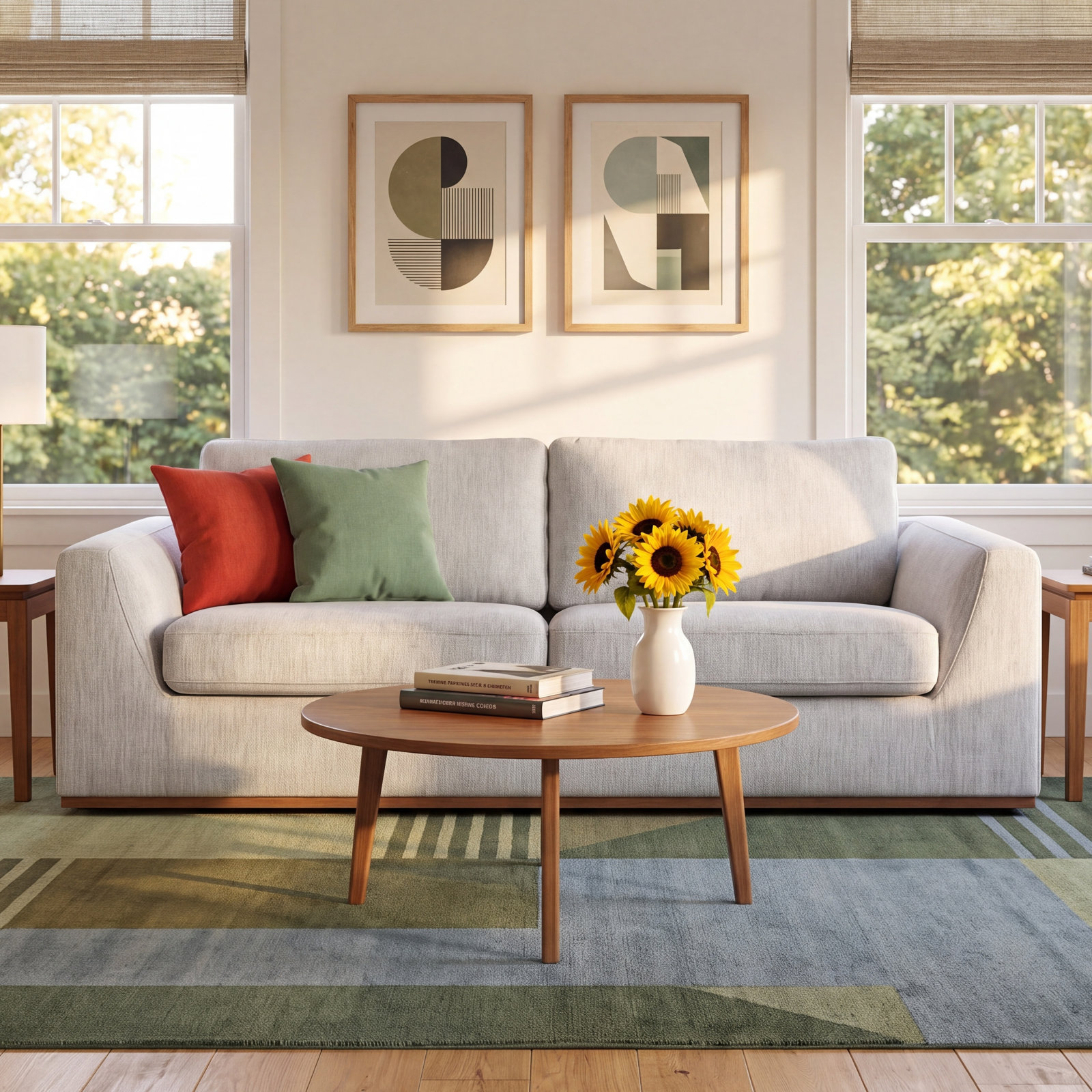 Berger 98 " Sofa, Merino Cotton