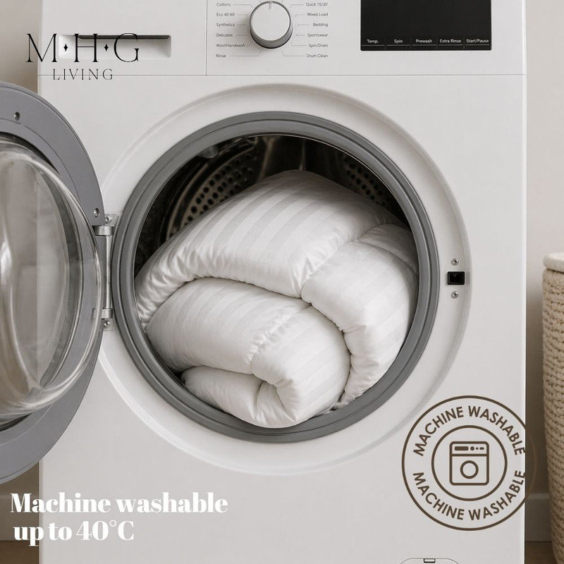 MHG Living Winter Microfibre Duvet 15 Tog with Breathable Hypoallergenic Hollowfibre Filling Cooling- Available Single/Double/King/Super King