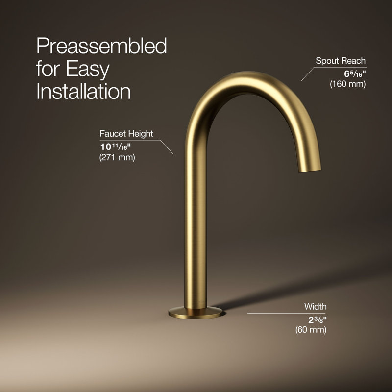 Components Bathroom Sink Spout With Tube Design