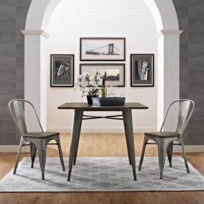 Modway Promenade Distressed Steel Dining Side Chair