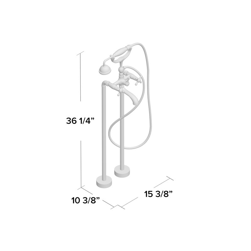 Cromwell Floor Tub Filler with Diverter, Oil Rubbed Bronze