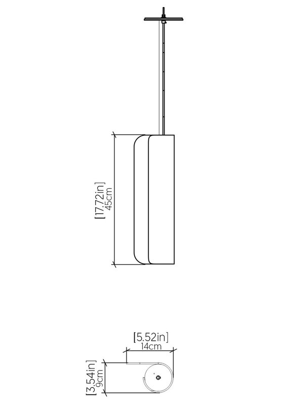 Cascade 1 - Light Pendant, Imbuia