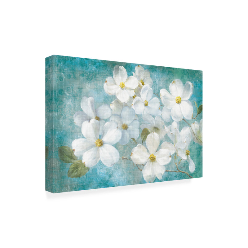 Art sur toile, "Flower Danhui Nai", H 12 po x l 19 po
