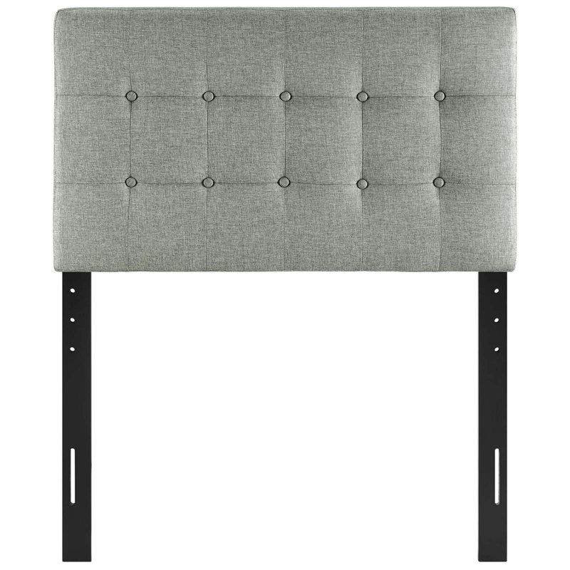 Modway Emily Upholstered Headboard, Gray, Twin