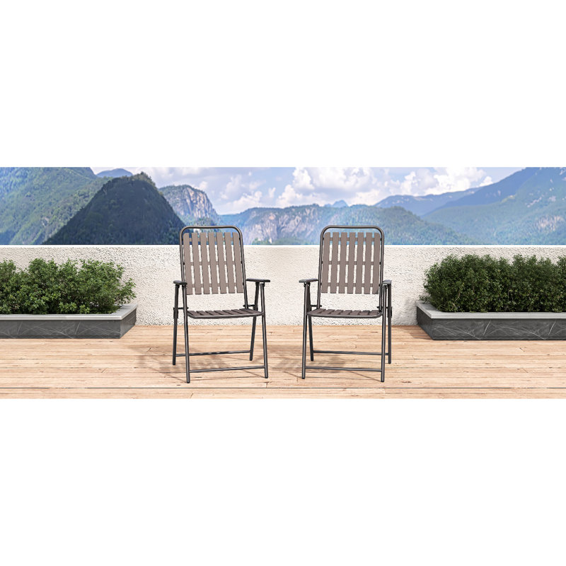 2 chaises et une table pliantes, capacité de 350 lb, confort respirant, installation rapide pour l'extérieur en verre, charge lourde, terrasse