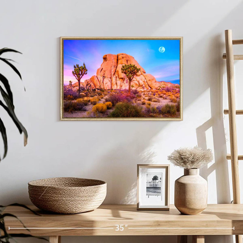 Joshua Tree National Park, Cadre flottant en bois naturel, 19 po x 13 po