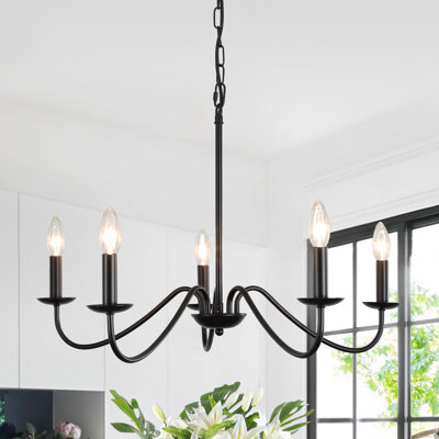 Lustre classique à 5 lumières de style bougie Valerie