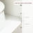 Portable Kitchen Carp Cart, Cream White, Drawer, Adjustable Shelf, 2 Towel , Space Saving Island With Concept