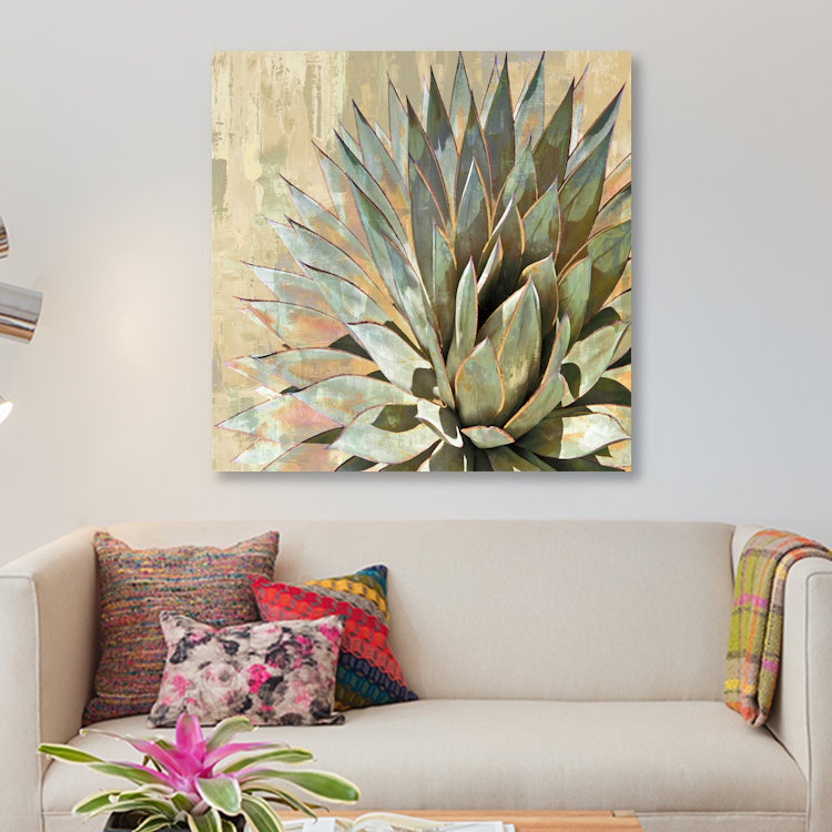 «Succulent I», impression sur toile, H 48 po x l 48 po x P 1,5 po, Pas de tapis, Toile tendue