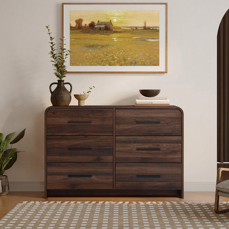 modern walnut dresser Mid-Century Modern Walnut 9-Drawer Dresser, c.1950's