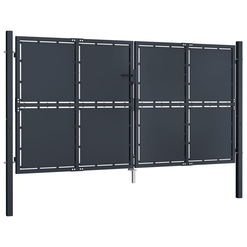 Melik Anthracite Metal Gate, 175cm H x 300cm W
