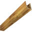 Poutre en bois brossé AmeriCraft, 3 côtés (poutre en U), l 9 1/2 po x H 7 1/2 po x L 36 po, finition pacane dorée, pin teinté-129852858