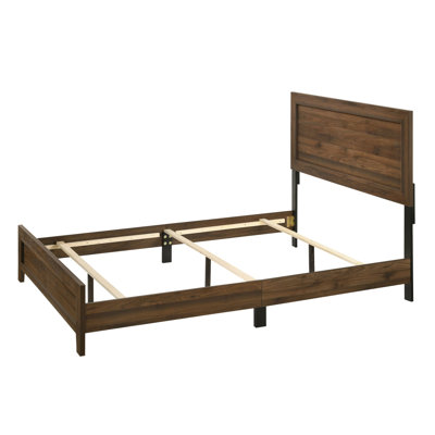 Dhar Wood Bed, Bed Frame With Headboard, Platform Bed Frame, Box Spring Needed