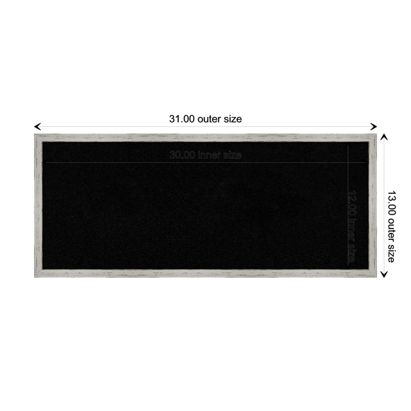 Wall Cork Small Bulletin Board, 13" x 31"