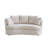 73.8" W Chenille Upholstered Slipcovered Curved Sofa-484539118