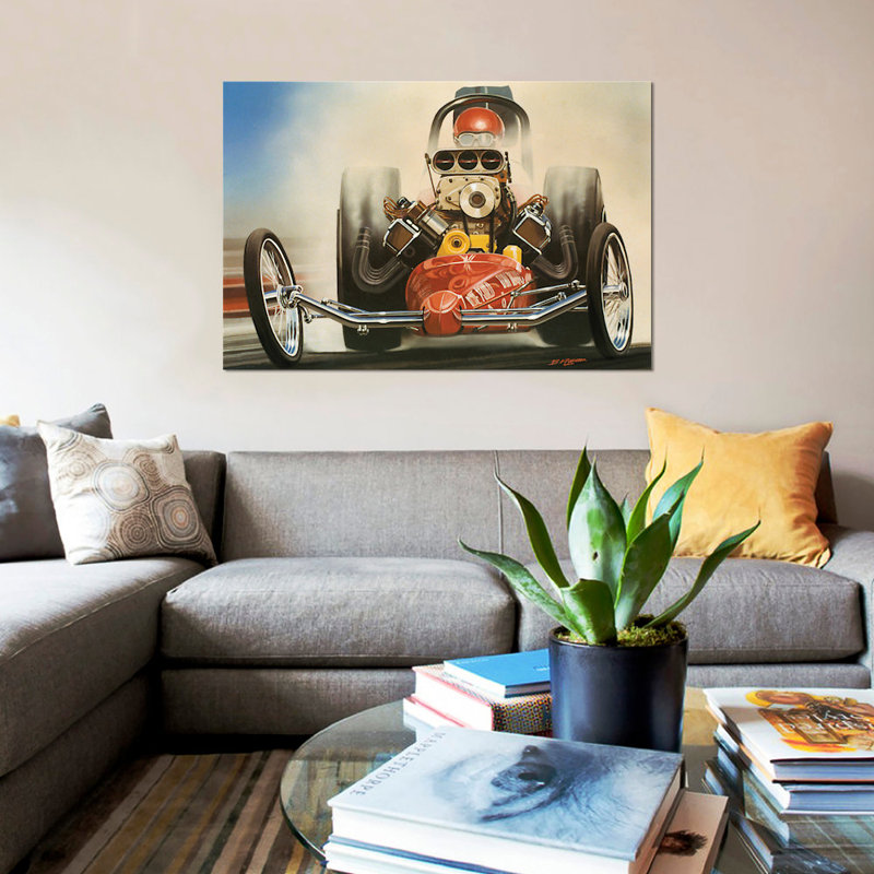 « top carburant dragster », reproduction d’impression sur toile, H 8 po x l 12 po x P 0,75 po, Toile tendue
