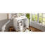 Meuble-lavabo de 36 po, structure en bois massif, lavabo en céramique, 3 tiroirs, charnières, rangement spacieux, motif de rainure unique, poignée en métal exquis, style rétro, conception moderne, glissière de tiroir lisse, pour 36 po,-700557660