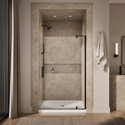 Revel 48'' x 74'' Pivot Shower Door with CleanCoat Technology