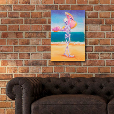 «Skelly Dancer III» par Marie Marfia, art mural en verre acrylique