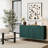 Trin Modern Lacquer Accent Cabinet with 4 Glass Doors – Adjustable Shelves Buffet Sideboard for Living Room, Dining Room, Entryway-1923315188