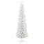 Arbre de Noël neige enneigé, arbre de Noël mince avec branches réalistes et base en plastique pour la décoration intérieure, blanc-1815763483