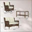 Ensemble de mobilier de jardin, ensemble de meubles en rotin 4 pièces, ensemble de conversation pour patio
