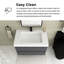 Ensemble de meuble-lavabo mural simple 30 po gris avec surface intégrée