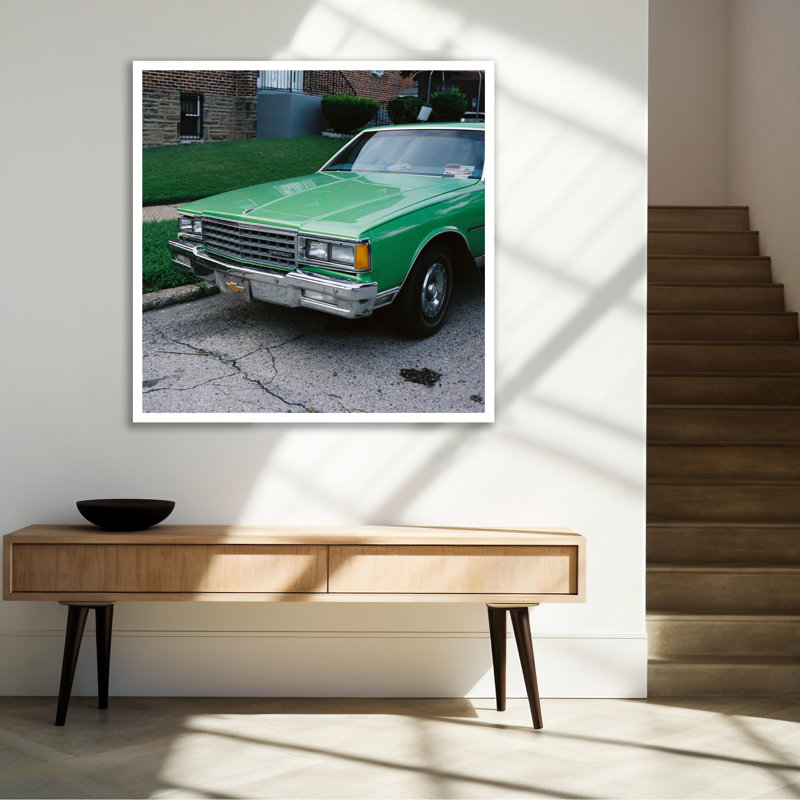 Good Black Art - «Mt. «Airy Chevy (Eagles Green)», art mural par Stanley Collins | Édition limitée, reproduction de photo encadrée