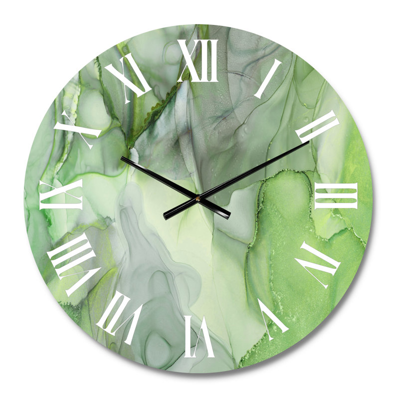 Horloge murale Tender, Médium, Vert/blanc