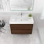 Base de meuble-lavabo mural 36 po Moreno avec plateau en acrylique renforcé Moreno-564082882