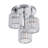3-Light 11.8" Modern Flush Mount Ceiling Light Fixture With Clear Crystal Glass Shades-376063184
