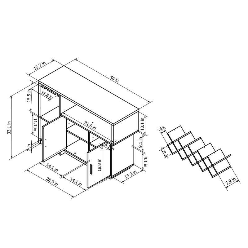 Marvia 46'' Sideboard