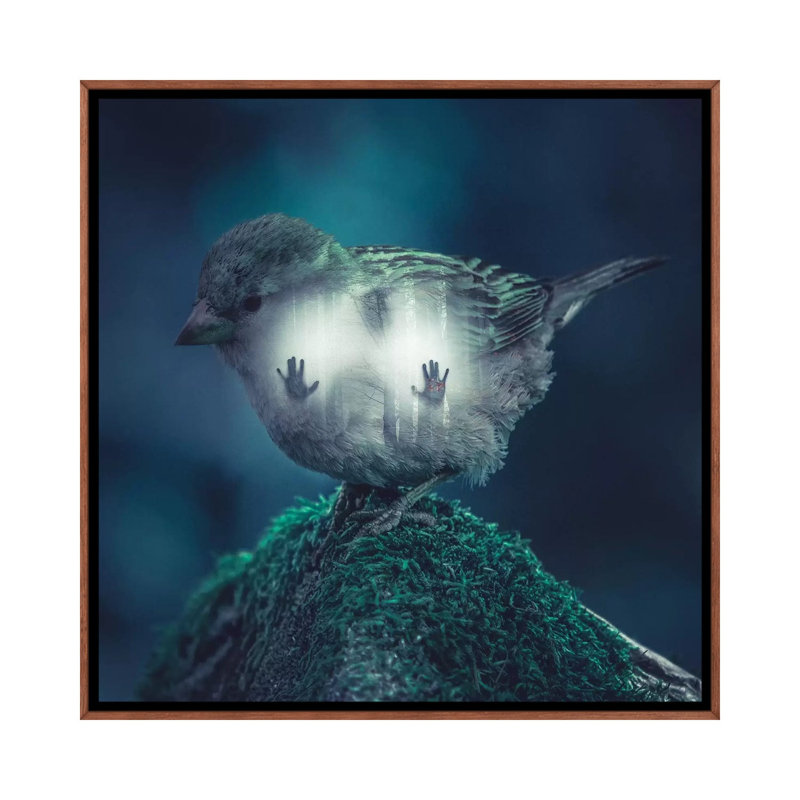Trapped 1 Piece Wall Art on Canvas, 66.04 cm H x 66.04 cm W, Classic Brown Wood Framed