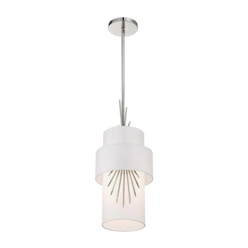 Eliona 1 - Light Silver Single Pendant, 21" H x 9" W x 9" D